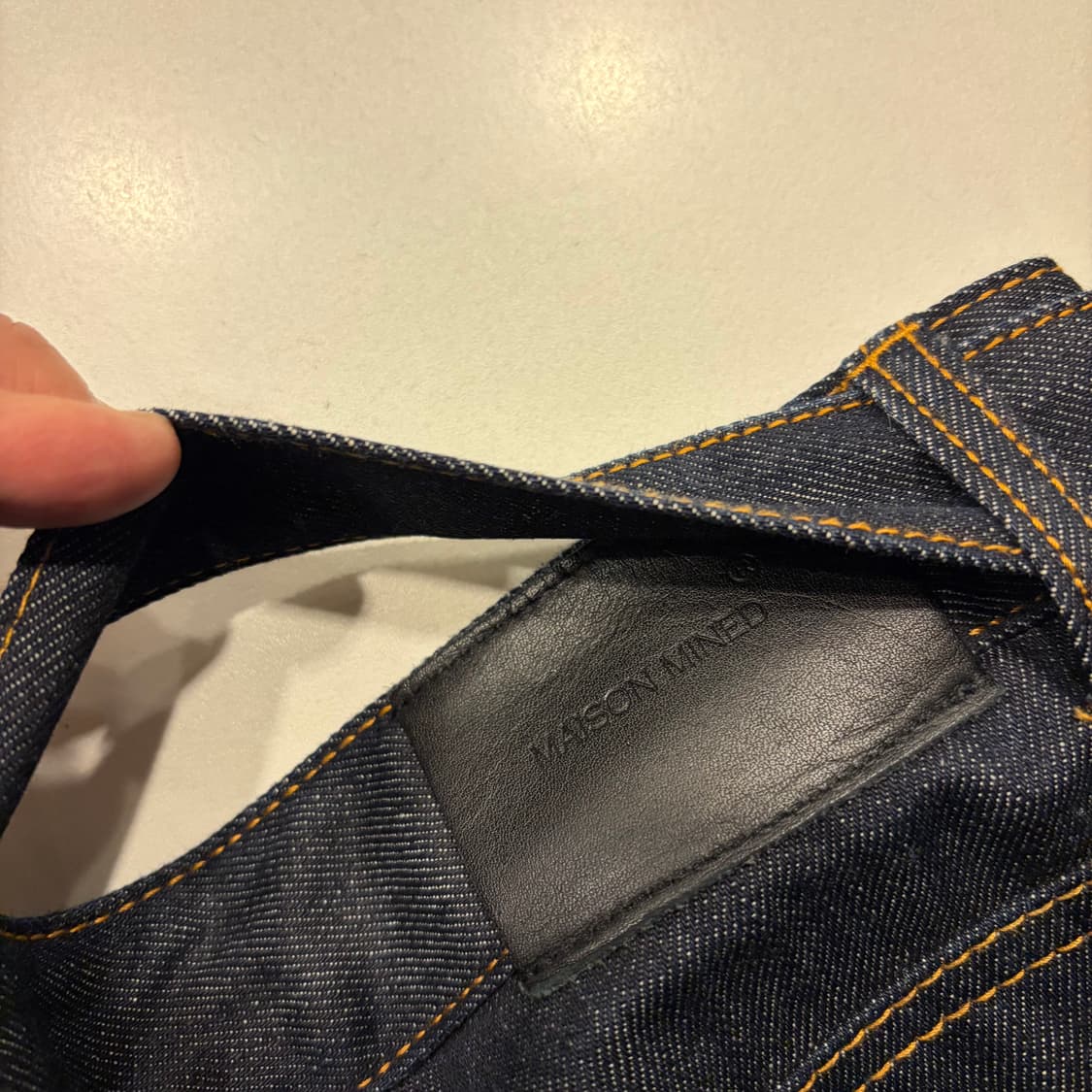 [50] 메종미네드 벨트 데님 와이드 팬츠 D420 상품이미지7