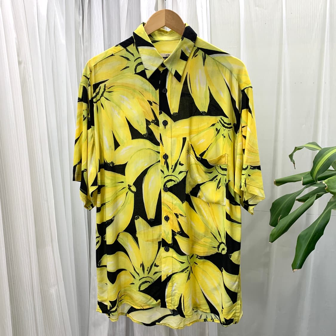 CASA MODA 바나나 패턴 하와이안 알로하셔츠 1551 상품이미지1