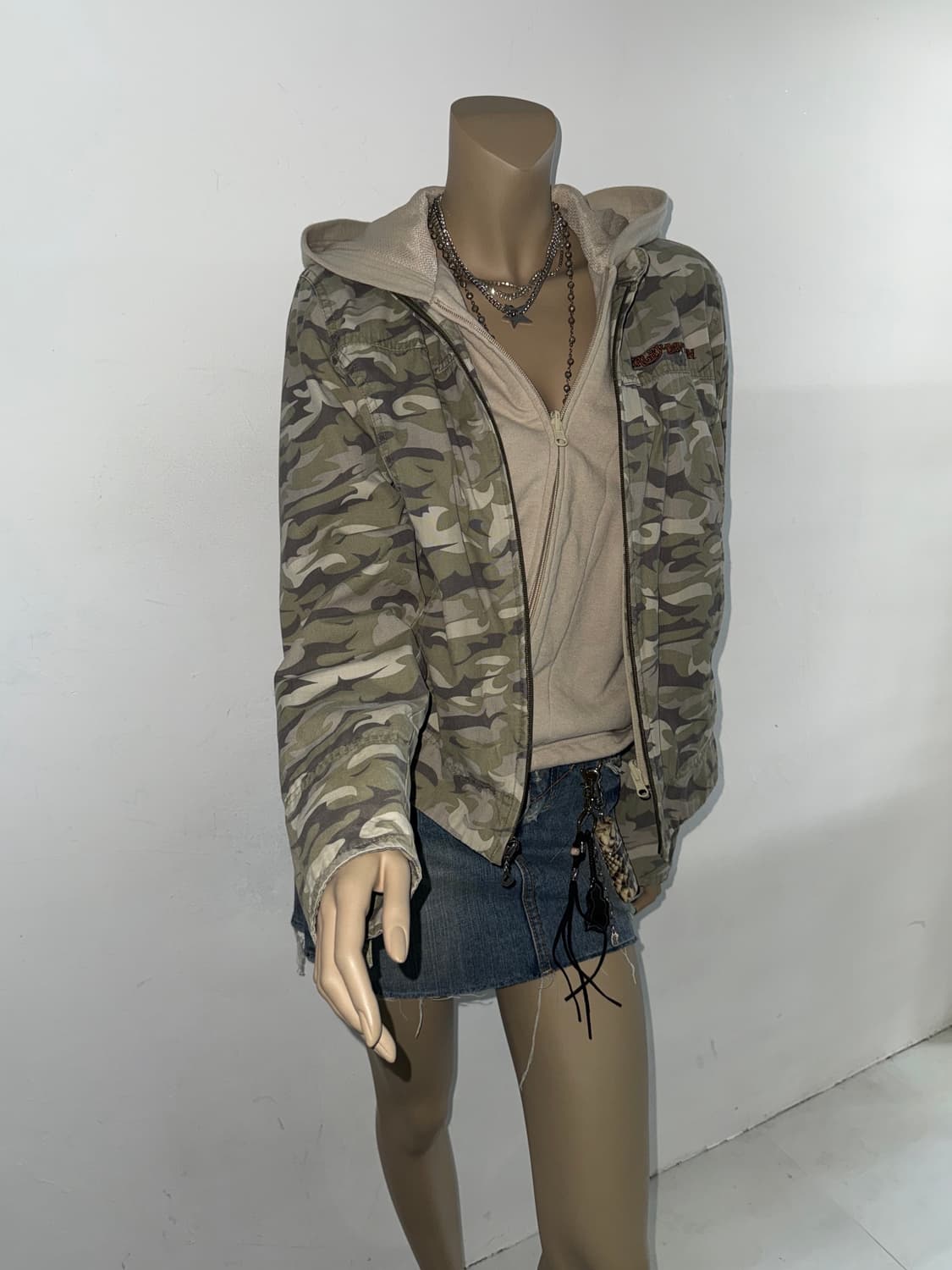 할리 데이비슨 카모 레이어드 투웨이 후드 자켓 상품이미지3