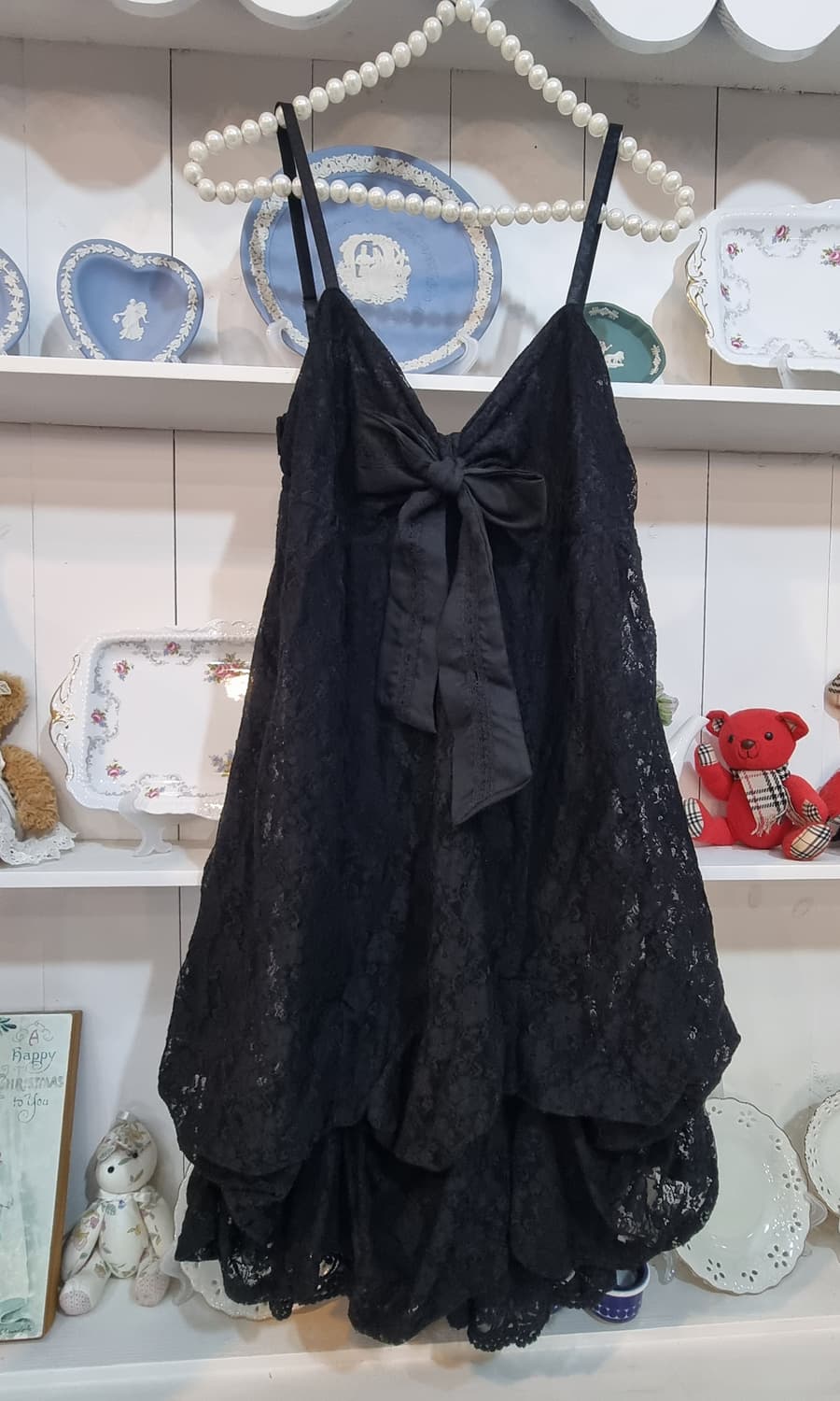 액시즈팜 레이스 리본 슬립 원피스 상품이미지1