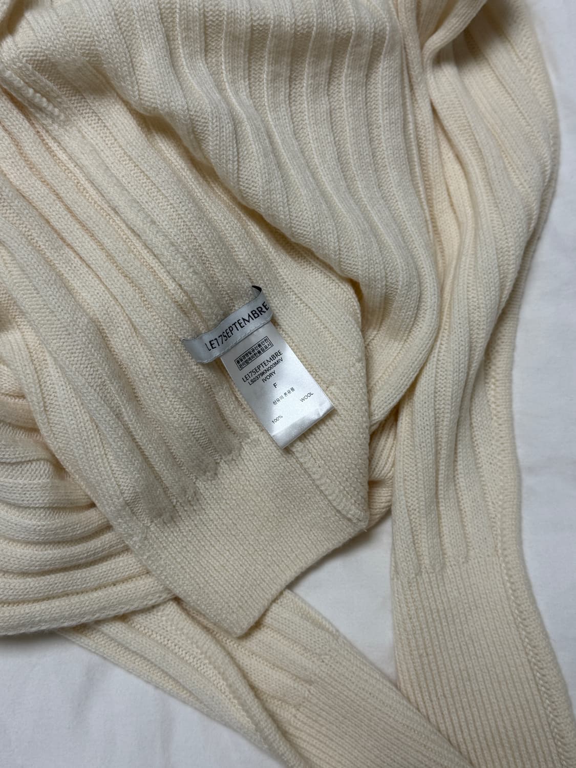 le917 리브드 터틀넥 + 머플러 상품이미지6