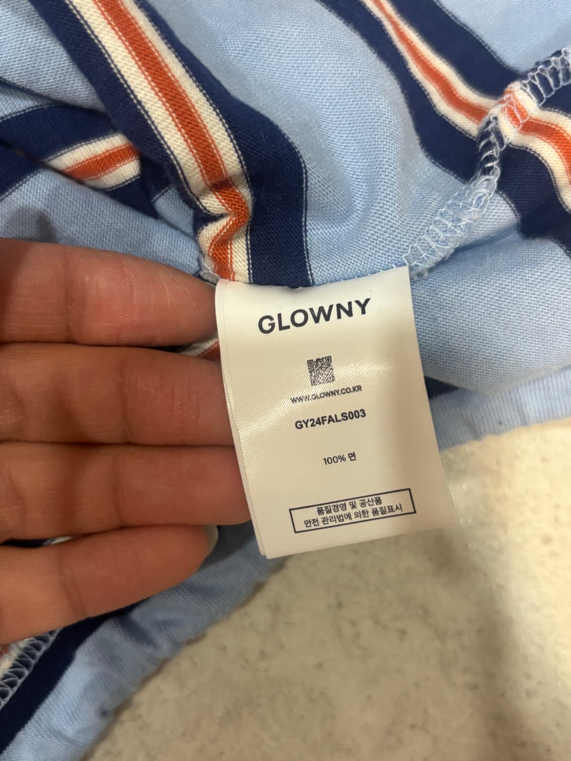 글로니) Terry PK Long Sleeve Blue M 상품이미지7