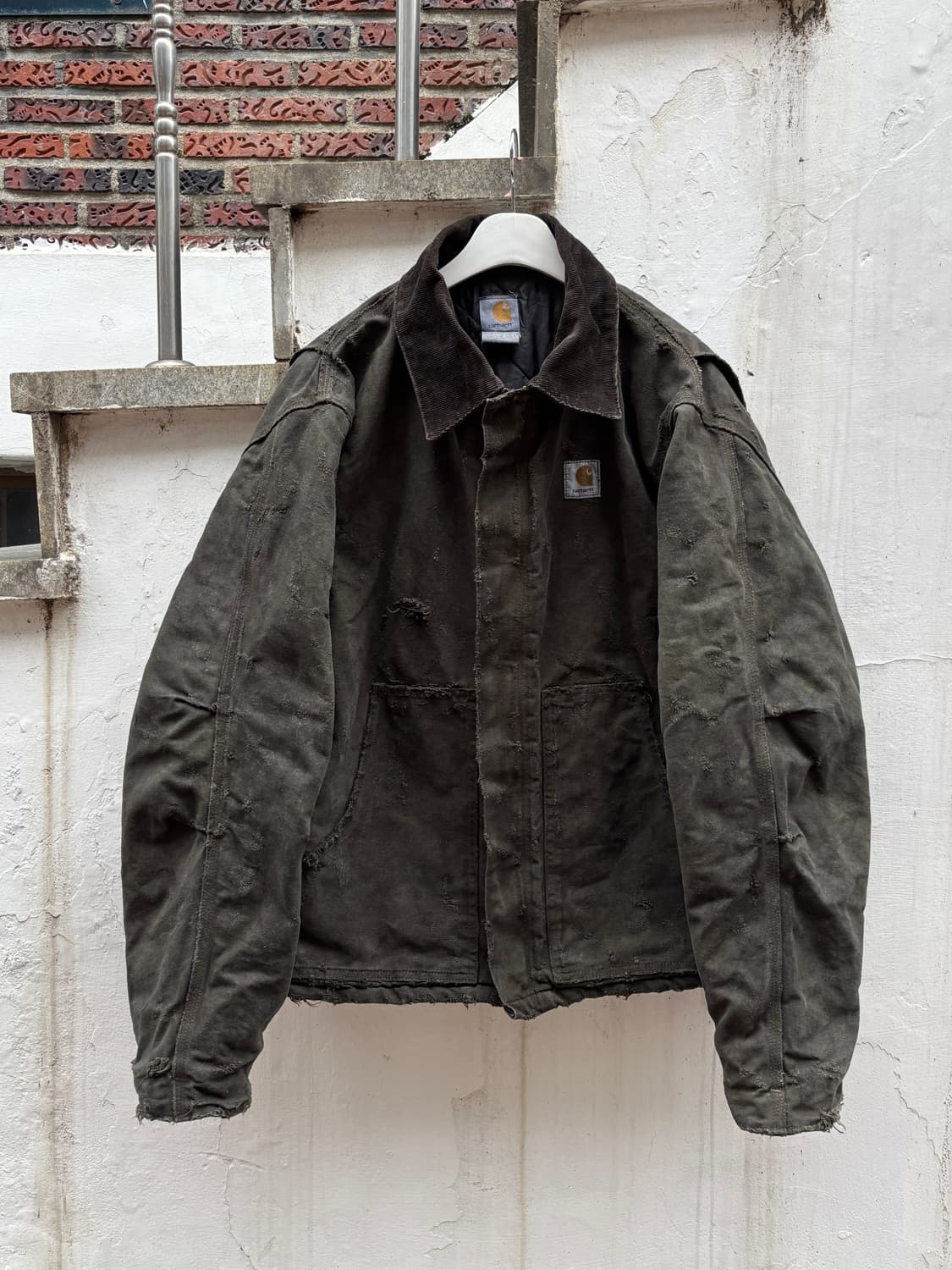 칼하트 j22 모스그린 다잉 커스텀 아크틱 자켓 상품이미지1