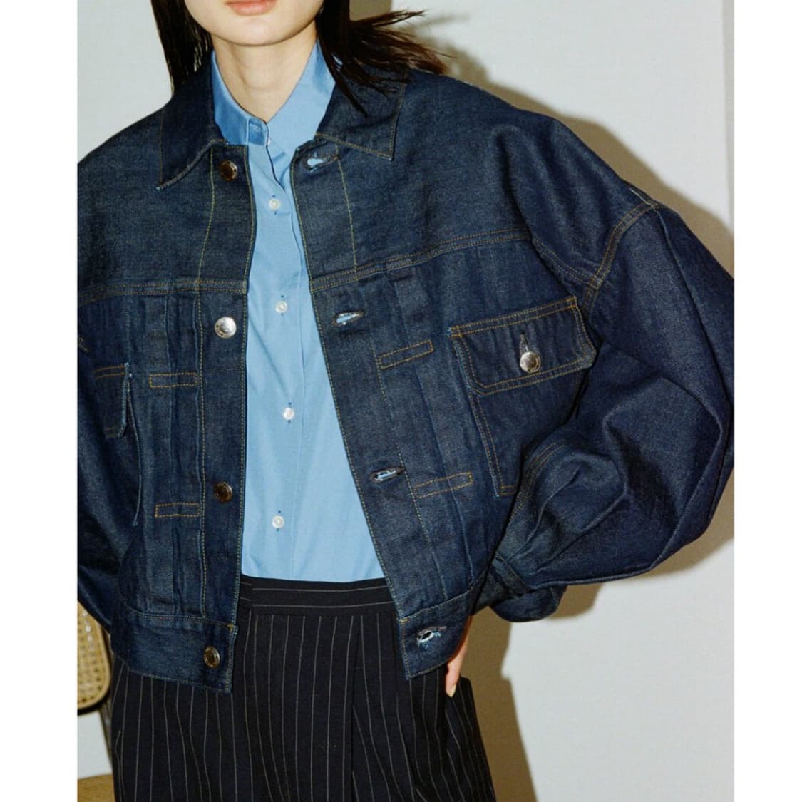 HYKE 벌룬 데님자켓 상품이미지2