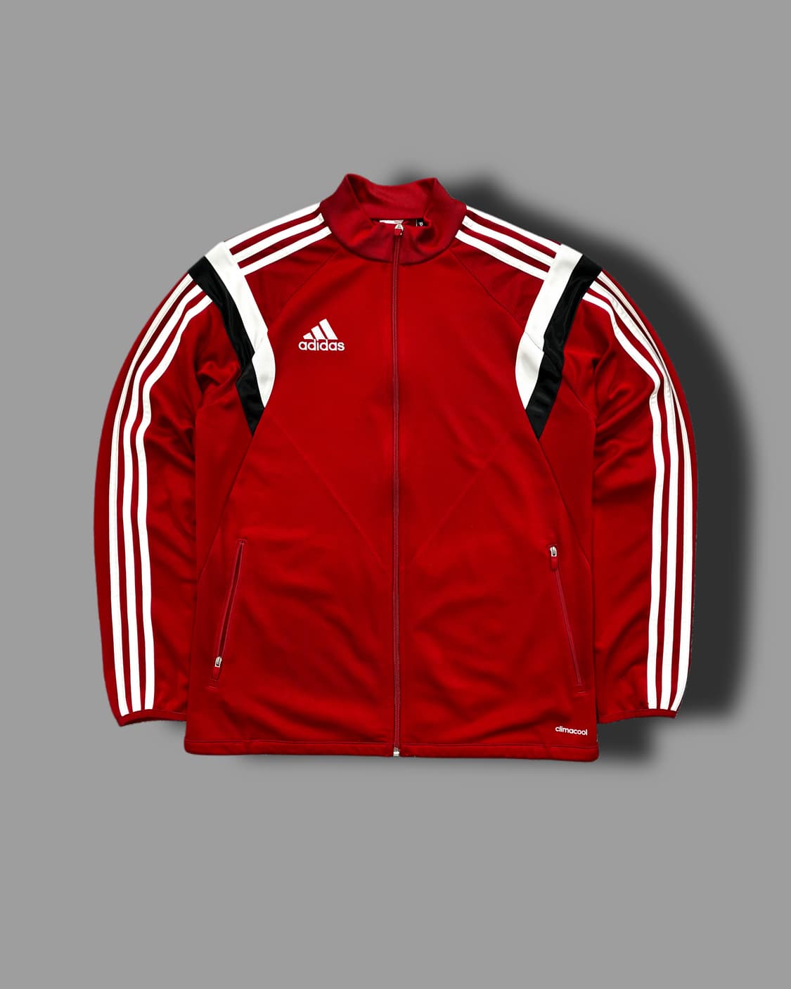 아디다스 레드 삼선 트랙탑 져지 M 상품이미지4