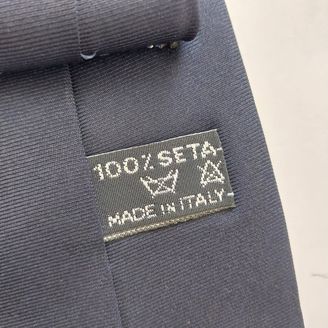 밀라숀 실크 네이비 패턴 넥타이 8.9cm A+등급 K2535 상품이미지10