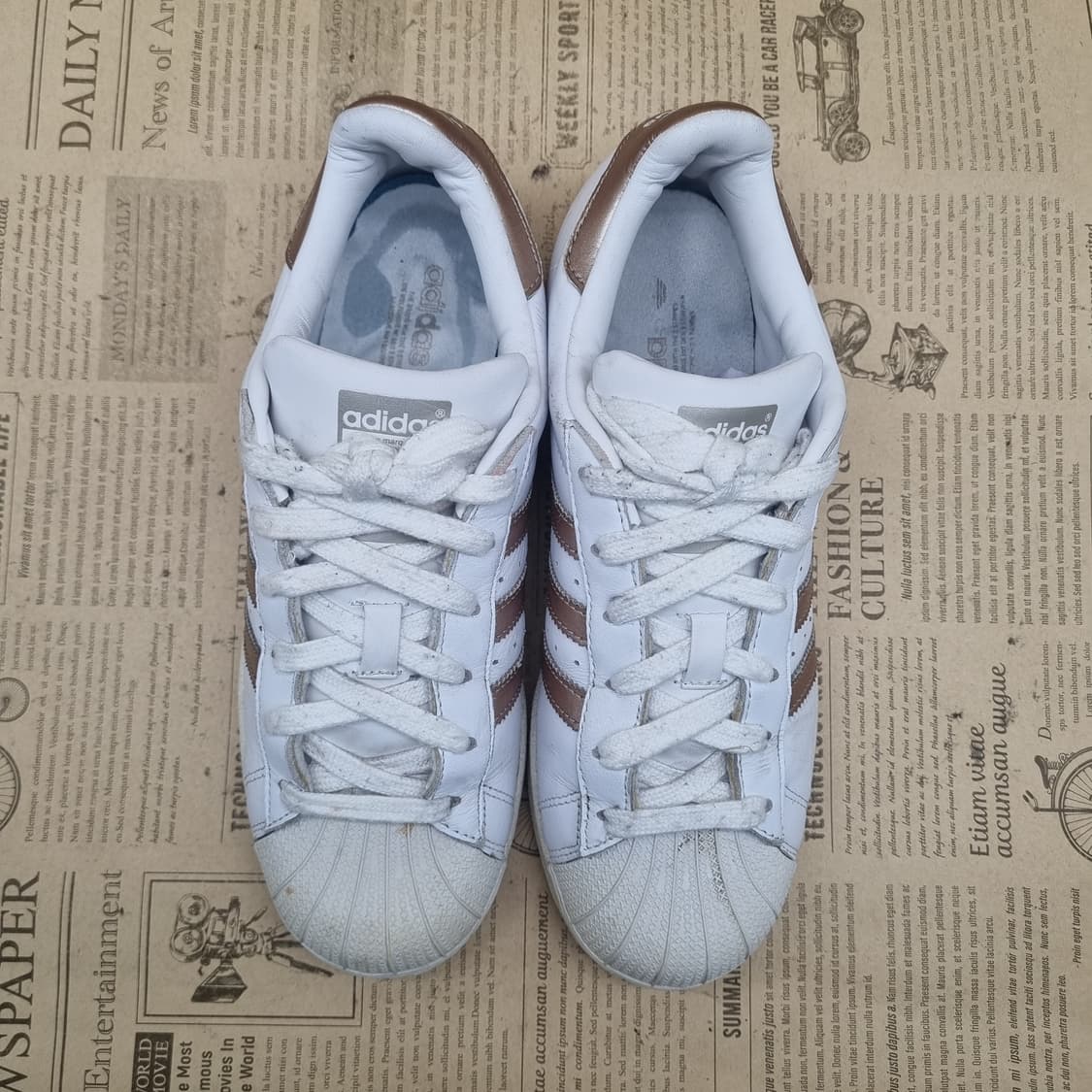 아디다스 슈퍼스타 화이트골드 여성스니커즈240 상품이미지2