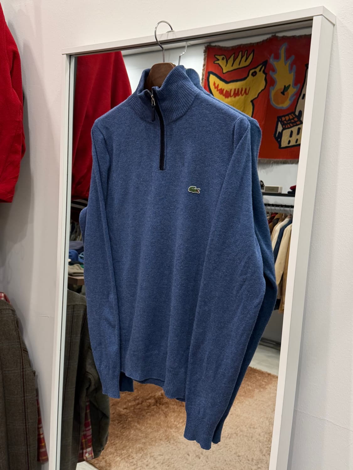 Lacoste 라코스테 하프넥 쿼터 집업 울 니트 상품이미지1