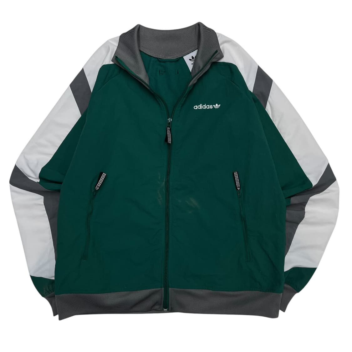 아디다스 그레이배색 딥그린 바람막이 XL 상품이미지2