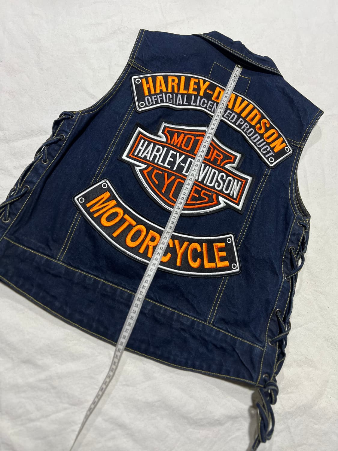 진청워싱 할리 커스텀 청조끼 상품이미지6