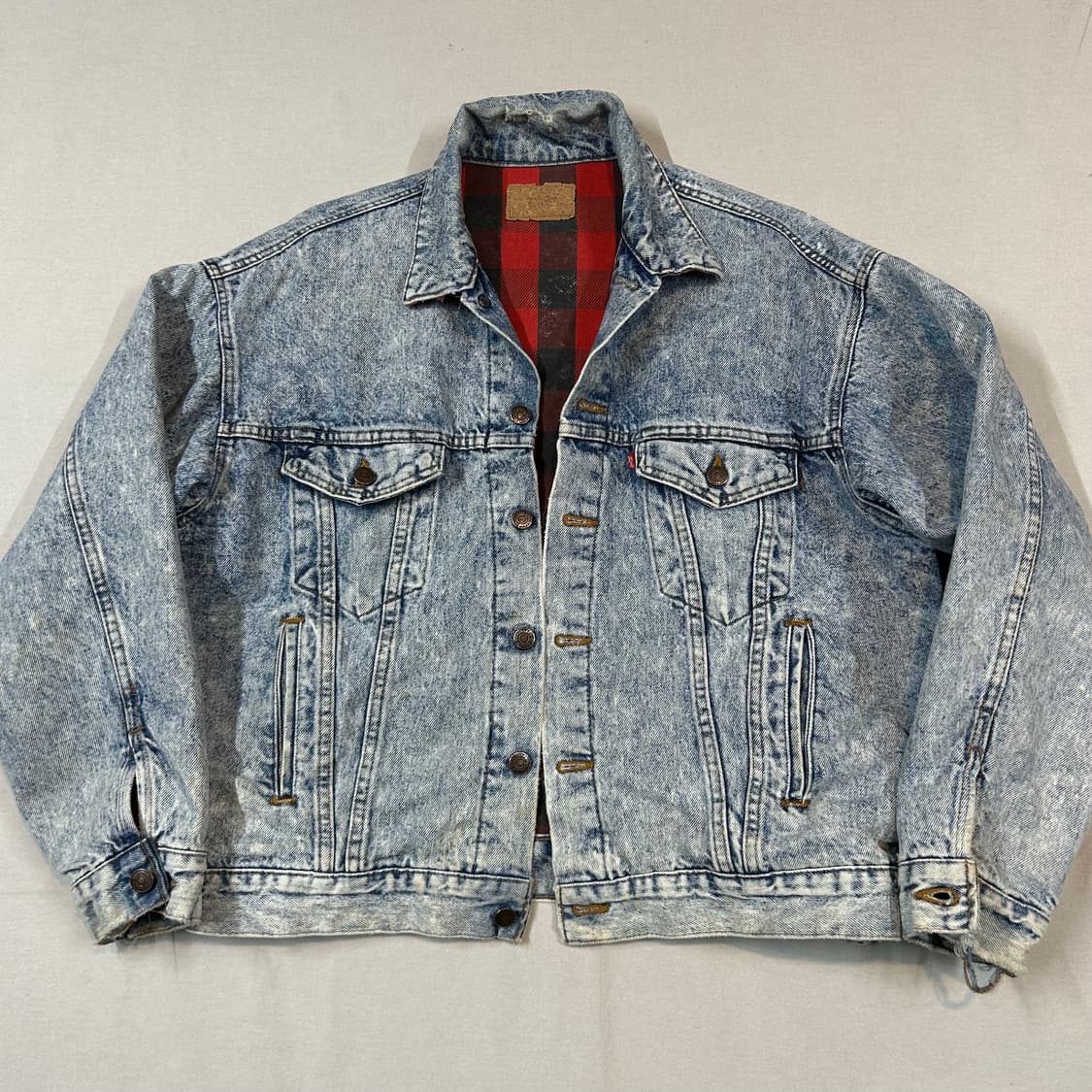 L) 리바이스 90s USA 플란넬 라이너 데님 트러커 자켓 상품이미지2