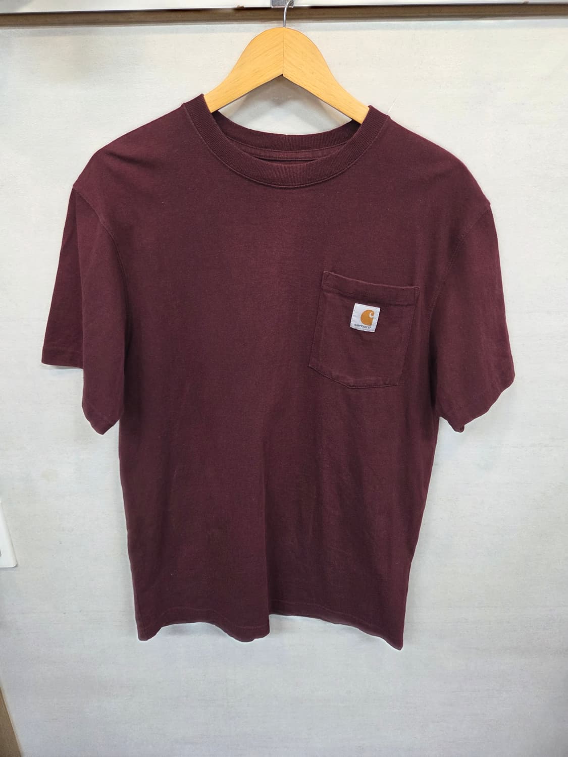 칼하트 포켓 반팔 s 레귤러 버건디  상품이미지1