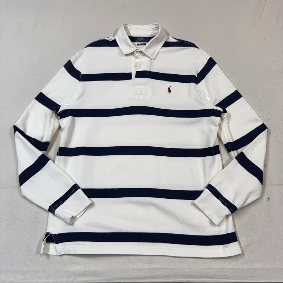 L) 폴로 랄프로렌 단가라 럭비티 긴팔 카라티 신형 큐알탭 상품이미지1