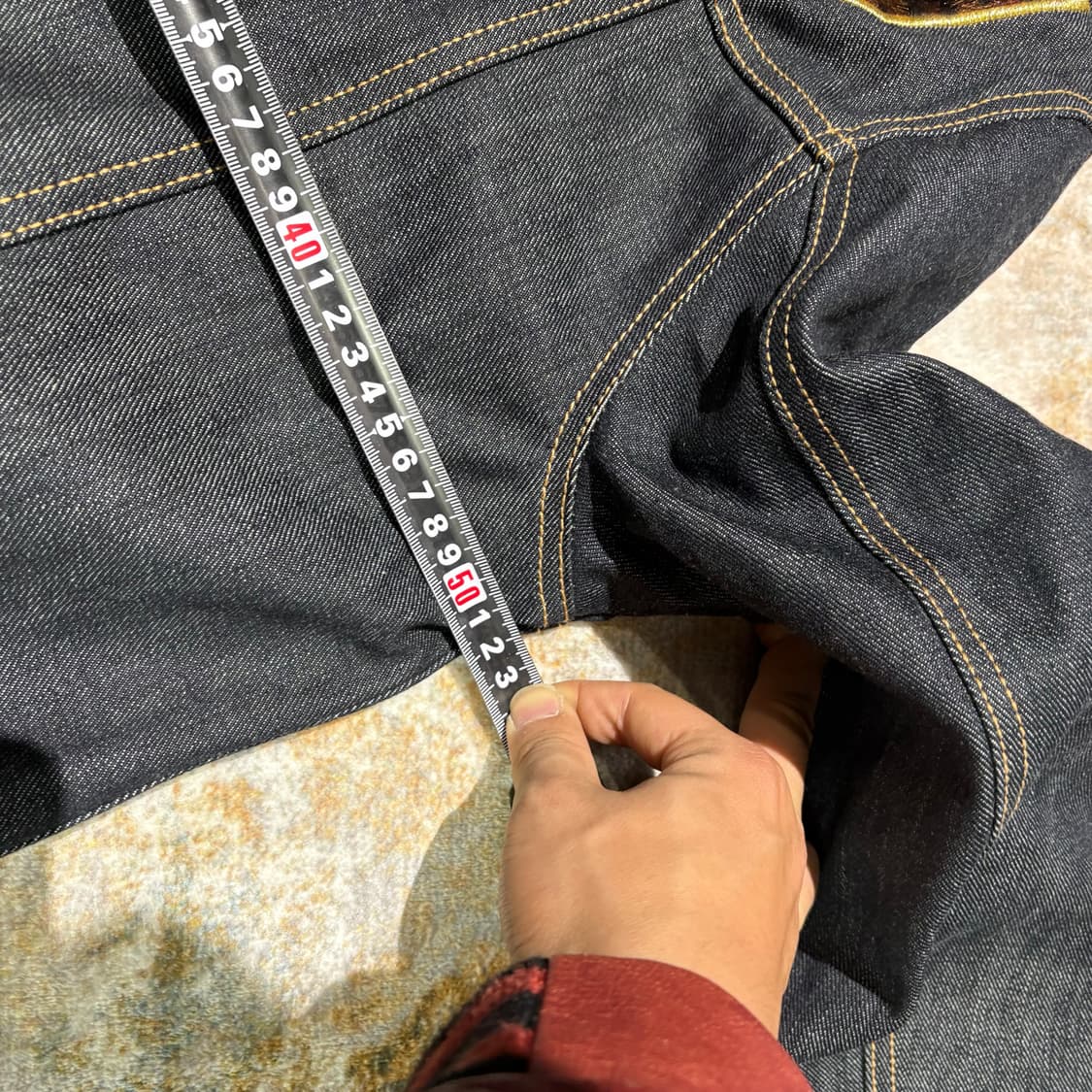 에비수 레오파드 안감 백로고 데님 트러커 자켓 상품이미지10