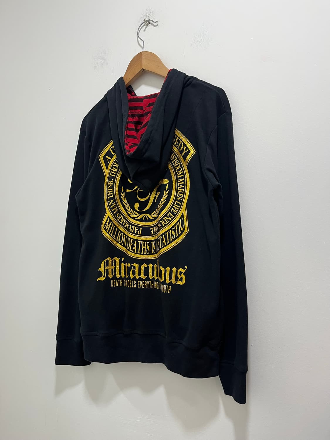 y2k 락펑크 골드 글리터 레터링 프린팅 후드집업  상품이미지6