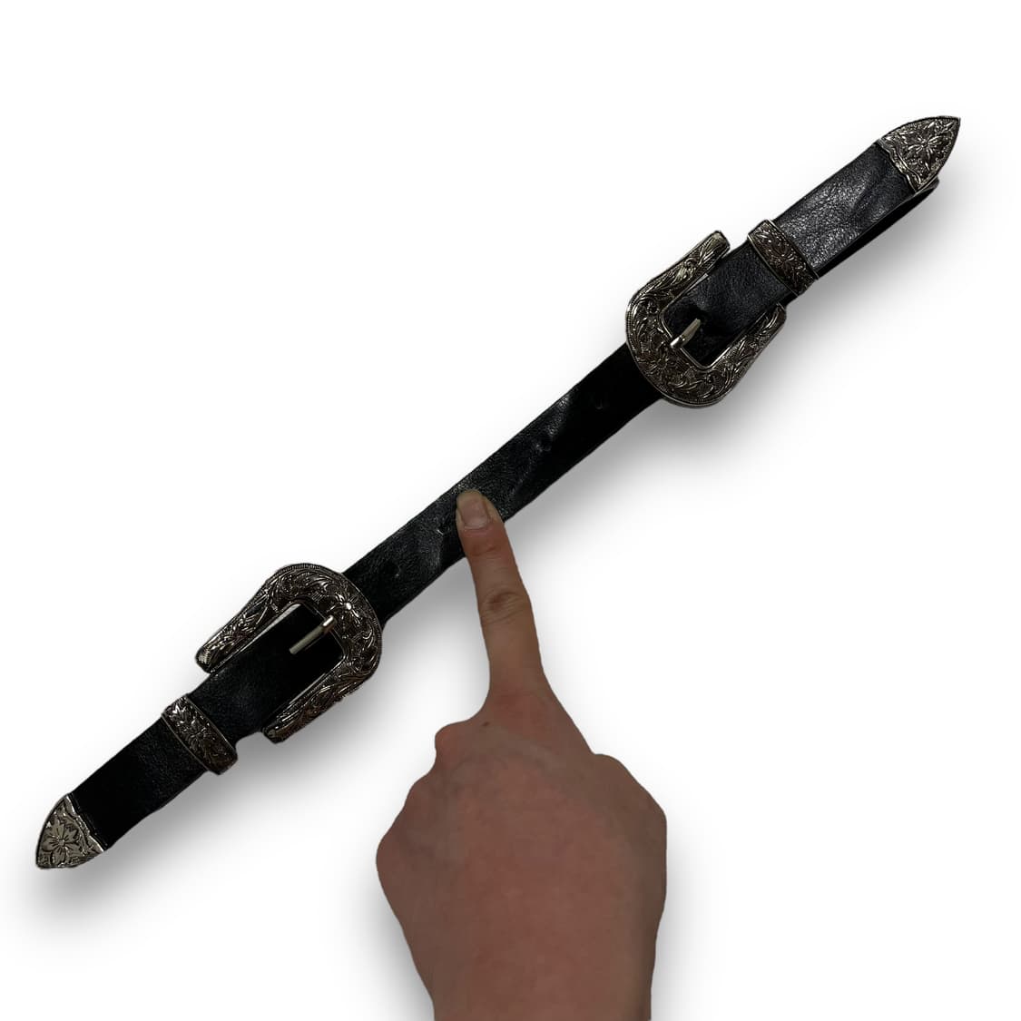 WWG Western double buckle rock chic belt 상품이미지2