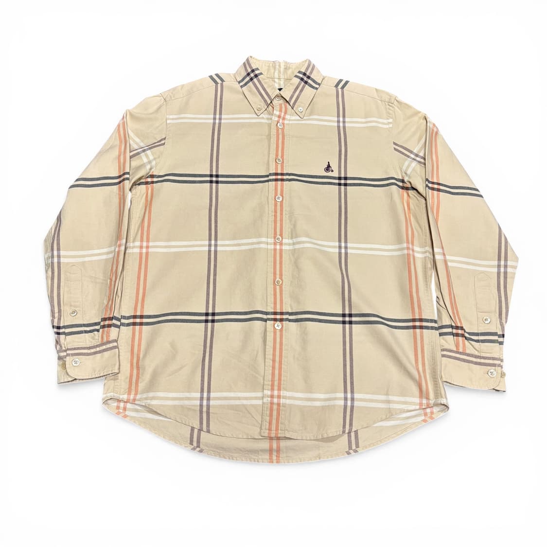 90-95 빈폴 베이지 체크 셔츠 상품이미지1