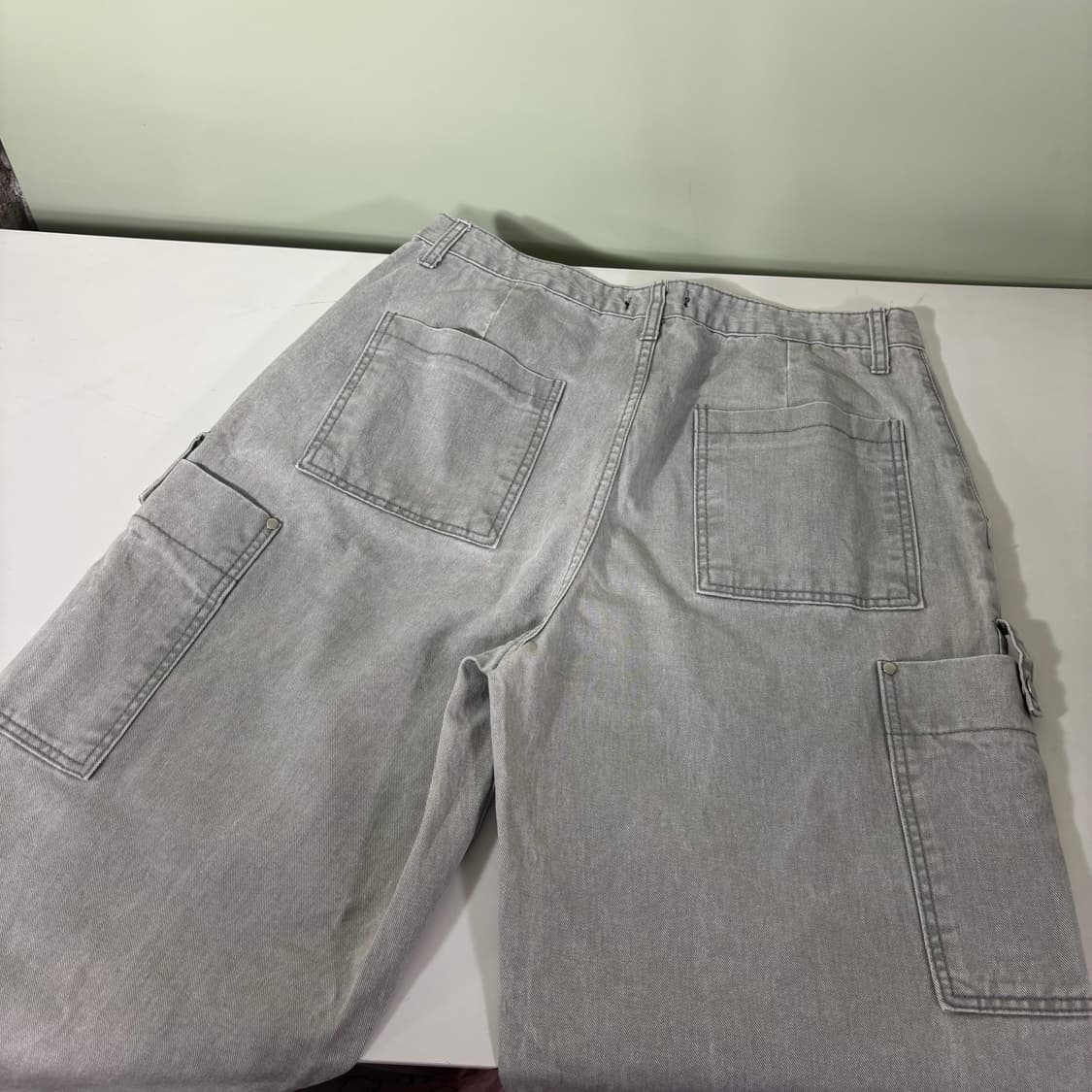 33 VTG 그레이 와이드핏 카고 데님팬츠 상품이미지3