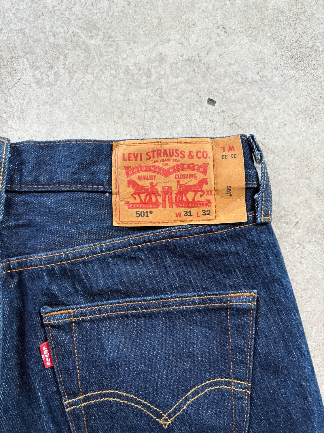 Levis 리바이스 501 진청 데님 팬츠 31X32 상품이미지5