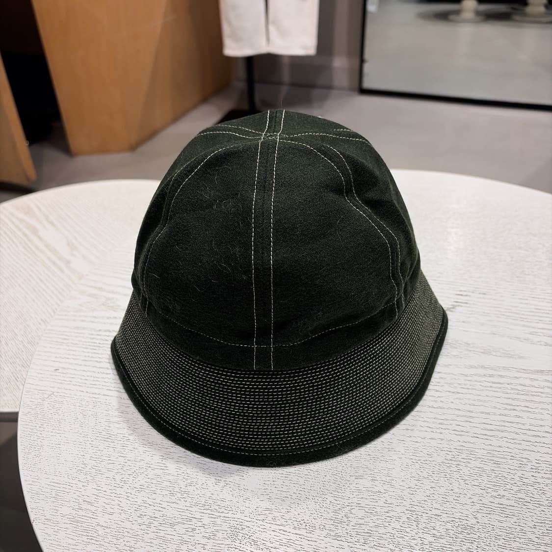 (정품/새상품) cableami 케이블아미 카키그린 스티치 딕시 버킷햇 상품이미지1