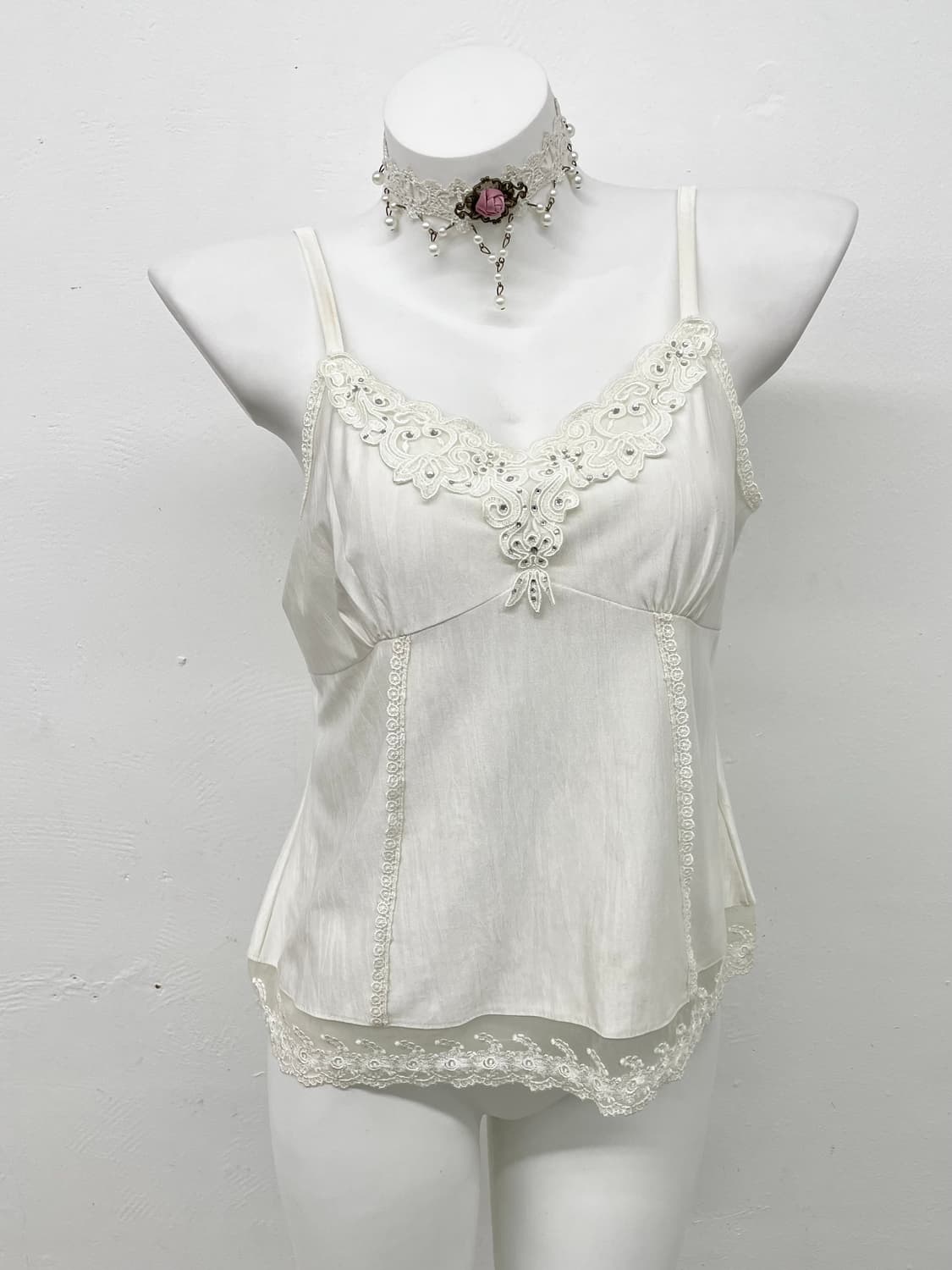 화이트페어리 자수 슬립 상품이미지1