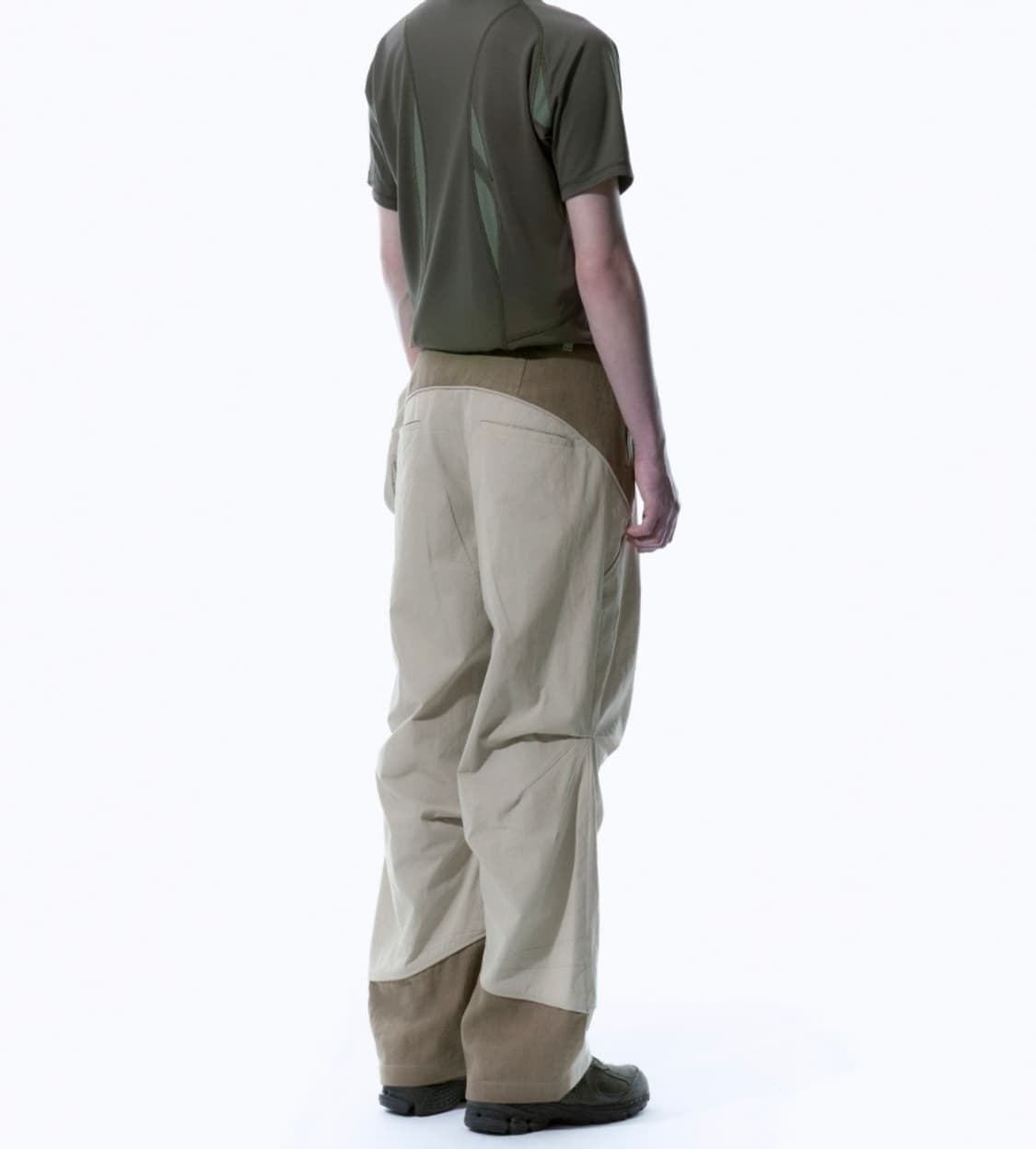 산산기어 린넨 블록 팬츠 베이지 상품이미지1