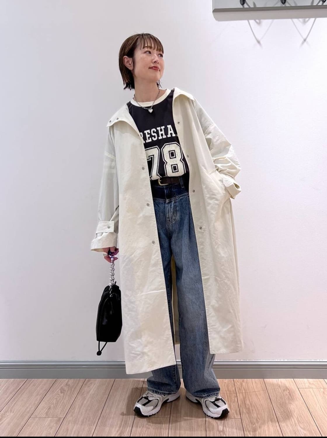 로리즈팜 스탠 카라 코트 상품이미지1