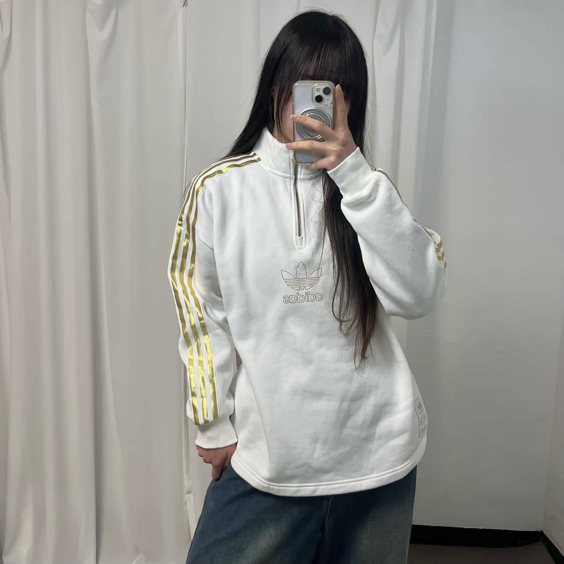 Adidas Firebird Half-Zip Sweatshirt 상품이미지2