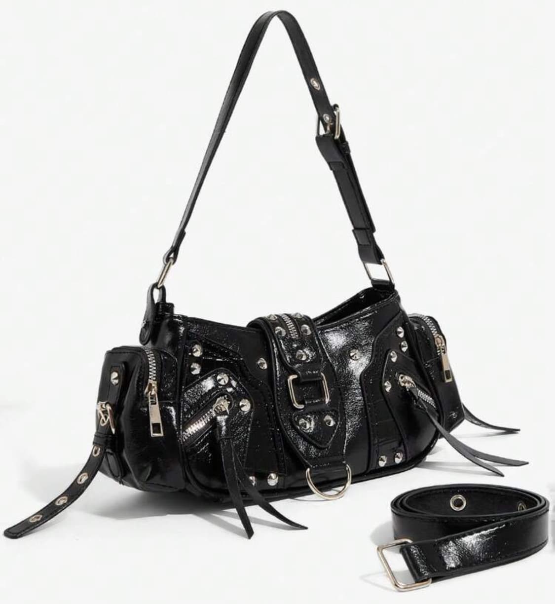 스터드 가방 블랙  상품이미지4