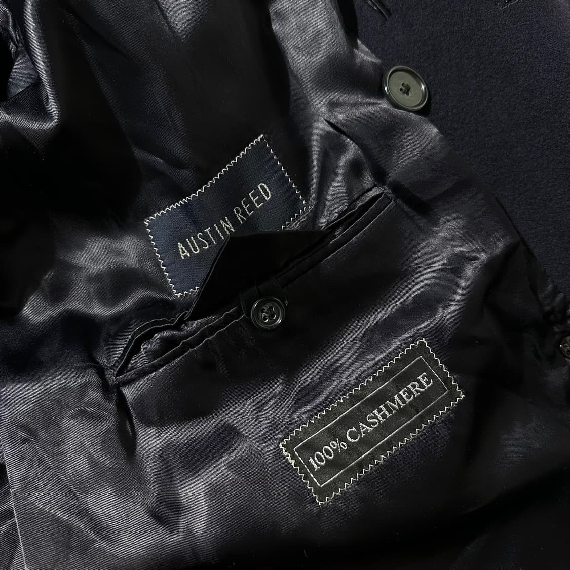 오스틴 리드 캐시미어 100% 더블 롱코트 네이비 상품이미지7