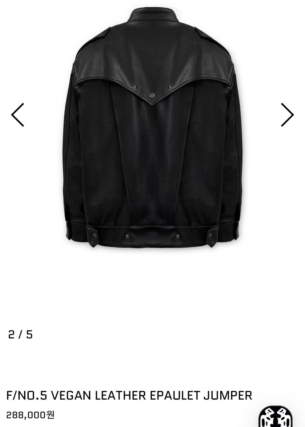 0104 공일공사 VEGAN LEATHER EPAULET JUMPER 상품이미지3