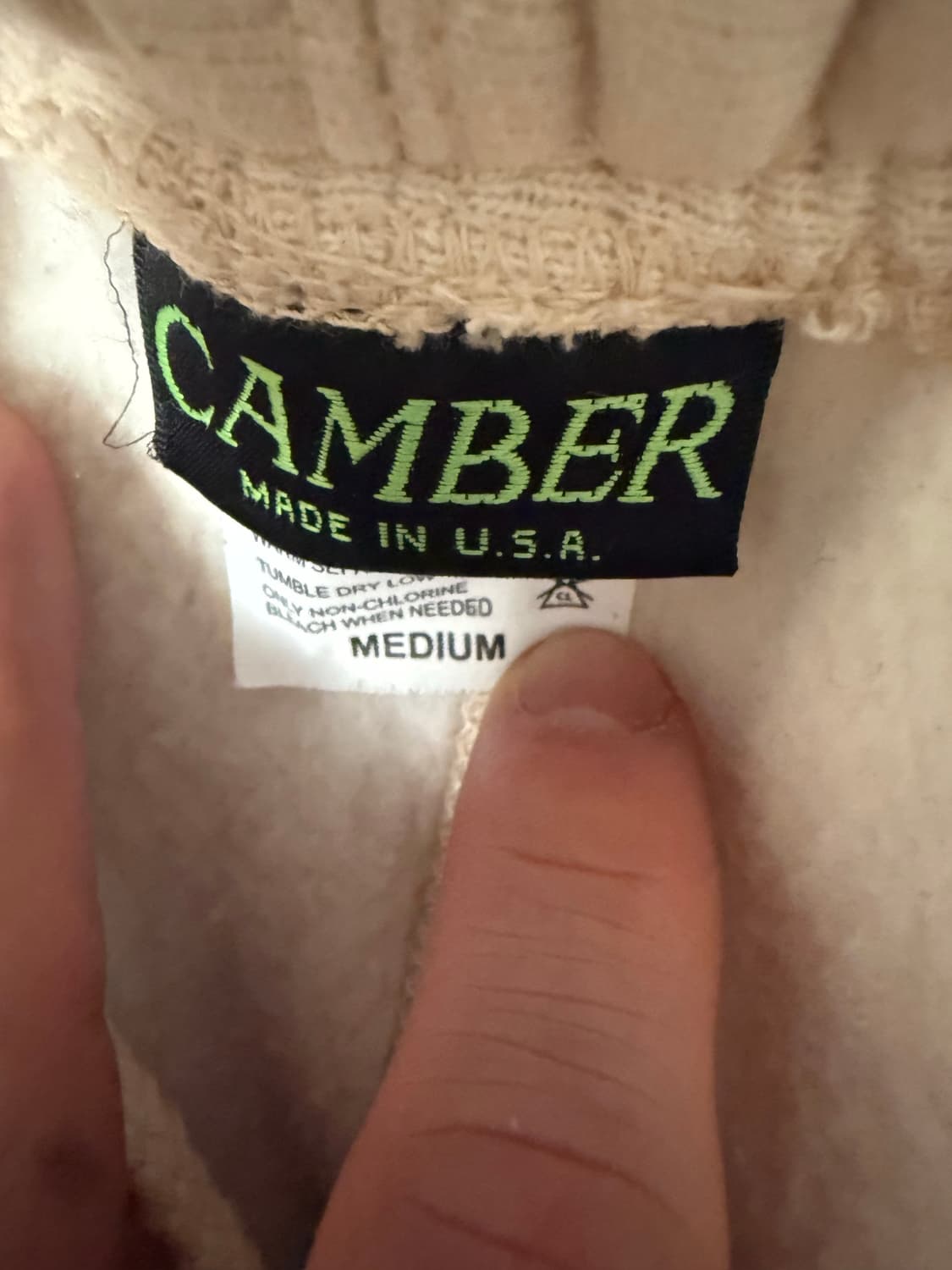 캠버 스웻 팬츠 아이보리 M made in usa 상품이미지2