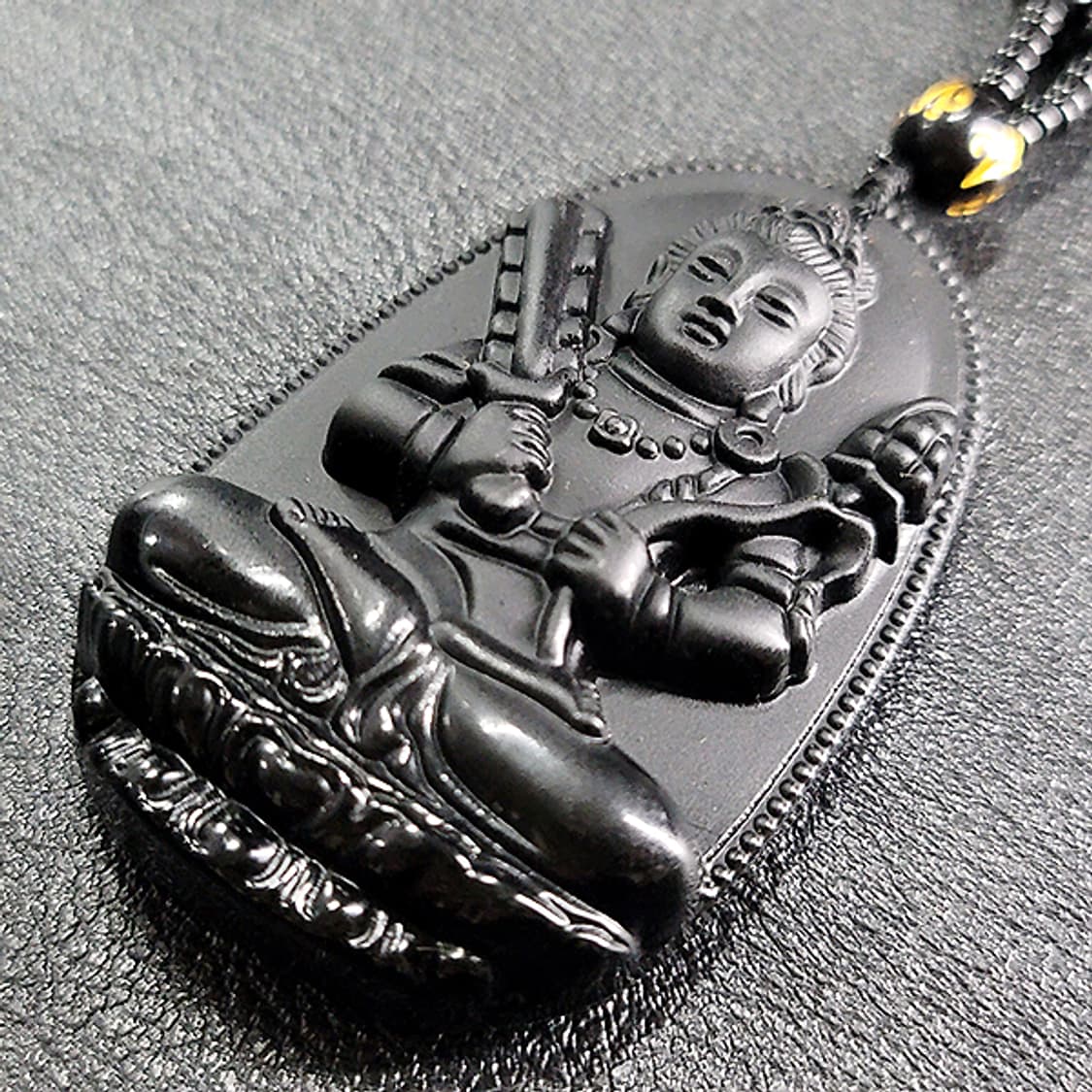 허공장보살 흑요석 펜던트 불상 부처님 불교 남자 목걸이 상품이미지3