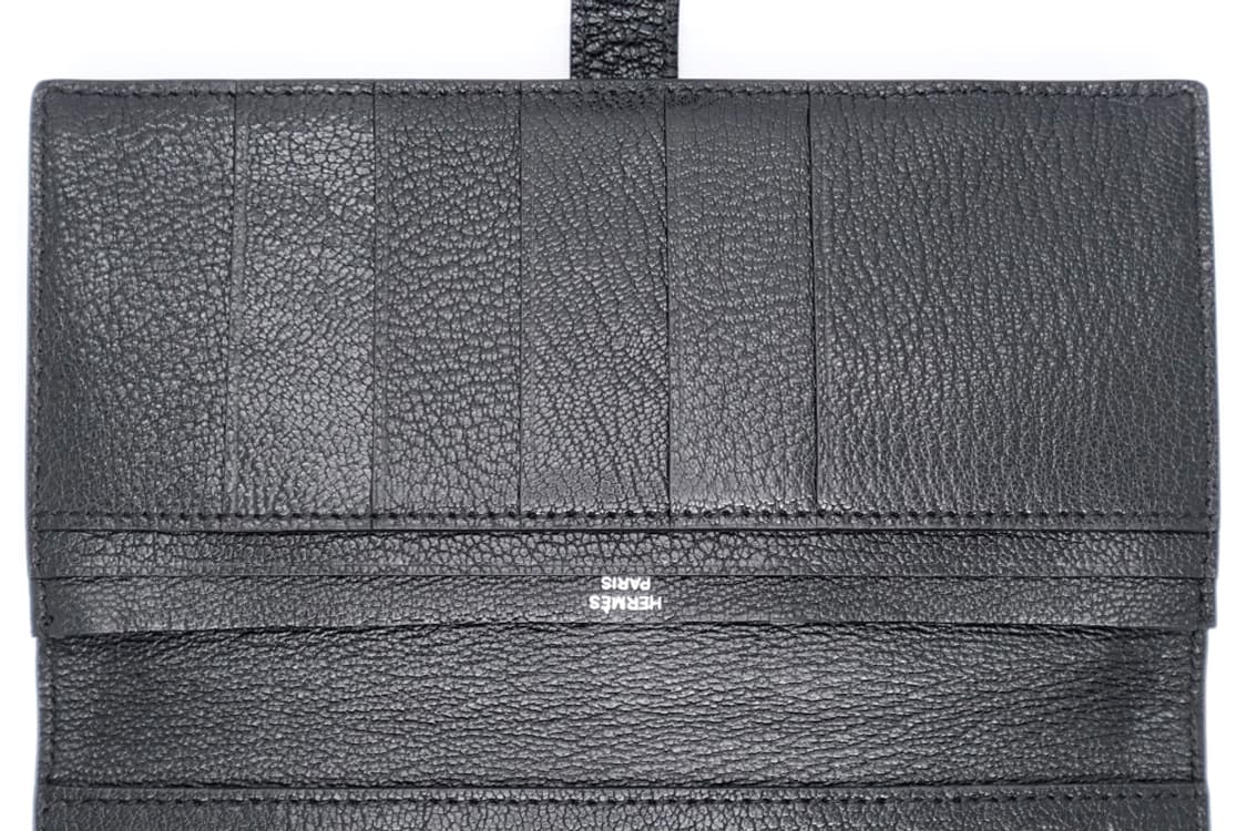 에르메스 베안 소플렛 블랙 쉐브레 마이소르 은장 남녀공용 장지갑 P각인 상품이미지4