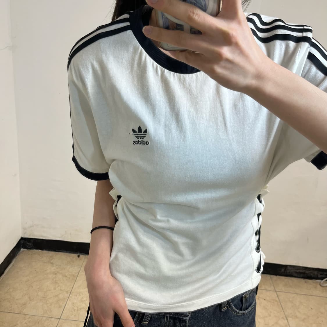 Adidas lace-up firebird t-shirt 상품이미지3