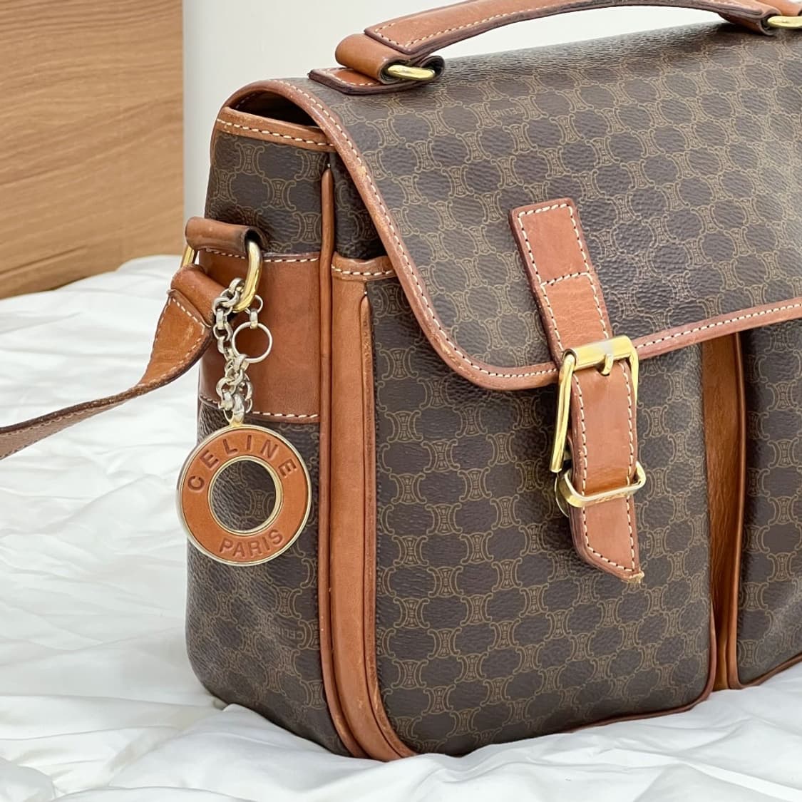 celine / 셀린느 브라운 마카담 포켓 크로스백  상품이미지7