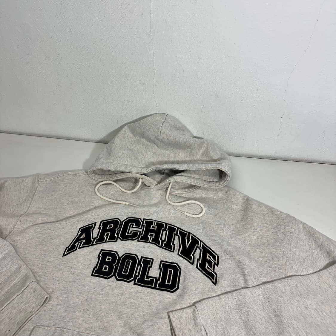 XL 아카이브볼드 멜란지그레이 오버핏 스웻후드티 상품이미지1