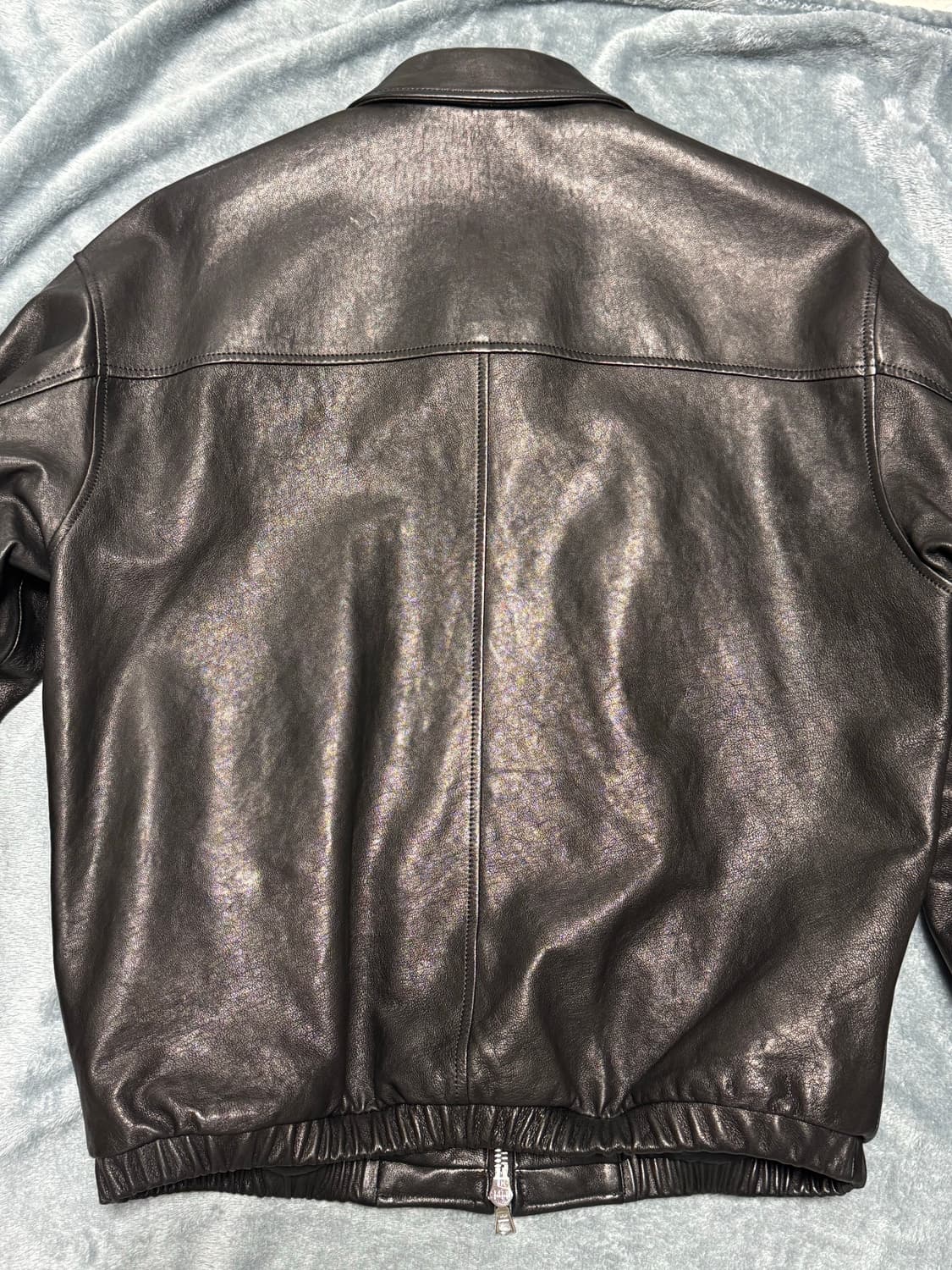 [1] 스테디에브리웨어 SEW 레더 블루종 자켓 상품이미지3