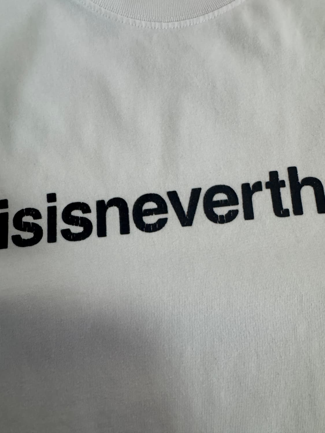 디스이즈네버댓 스펠아웃 화이트 반팔 티셔츠 M 상품이미지3