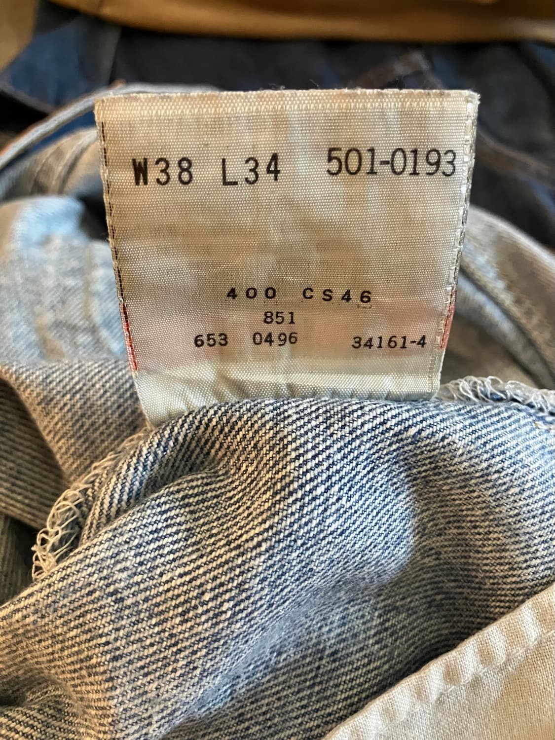 90s USA 빈티지 리바이스 501 데님 팬츠 상품이미지10