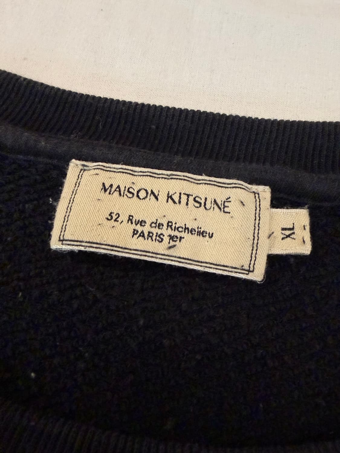 메종키츠네 트리컬러 폭스 맨투맨 스웻셔츠 블랙 상품이미지4