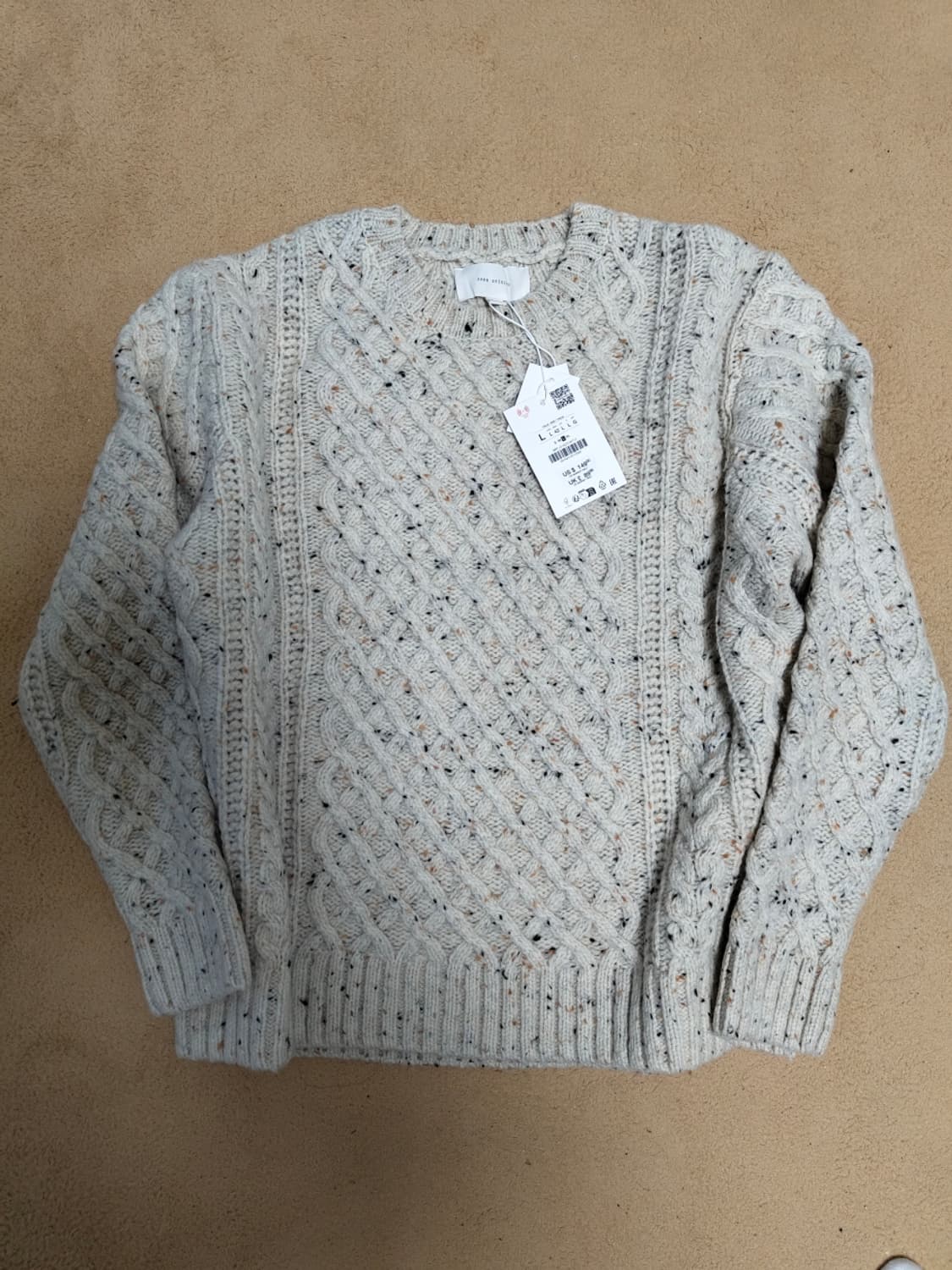 ZARA 울 케이블 니트 스웨터 L 상품이미지3