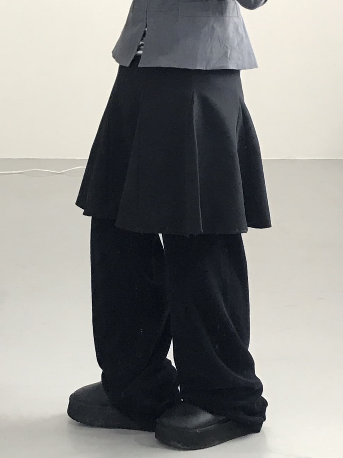 Jpn Poly Black Mini Skirts 상품이미지2