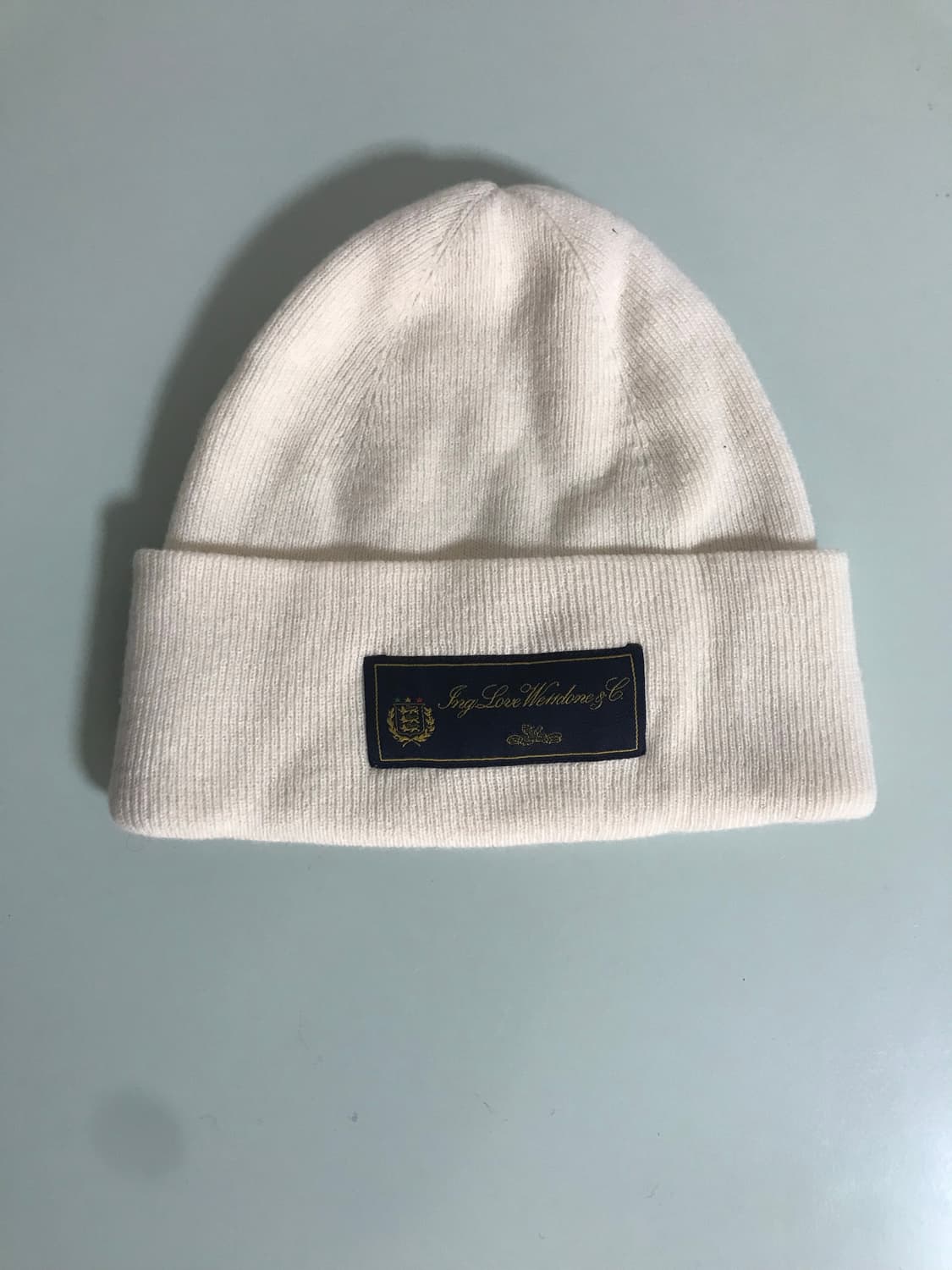 WE11DONE 패치 니트 비니 상품이미지1