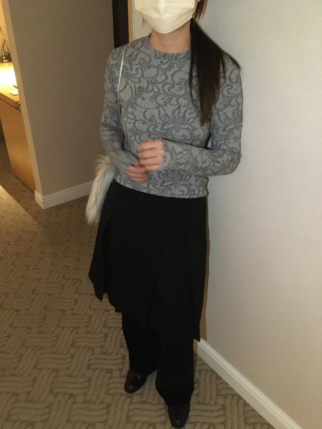 솔트 salt 벨로아 세미 부츠컷 팬츠 상품이미지2