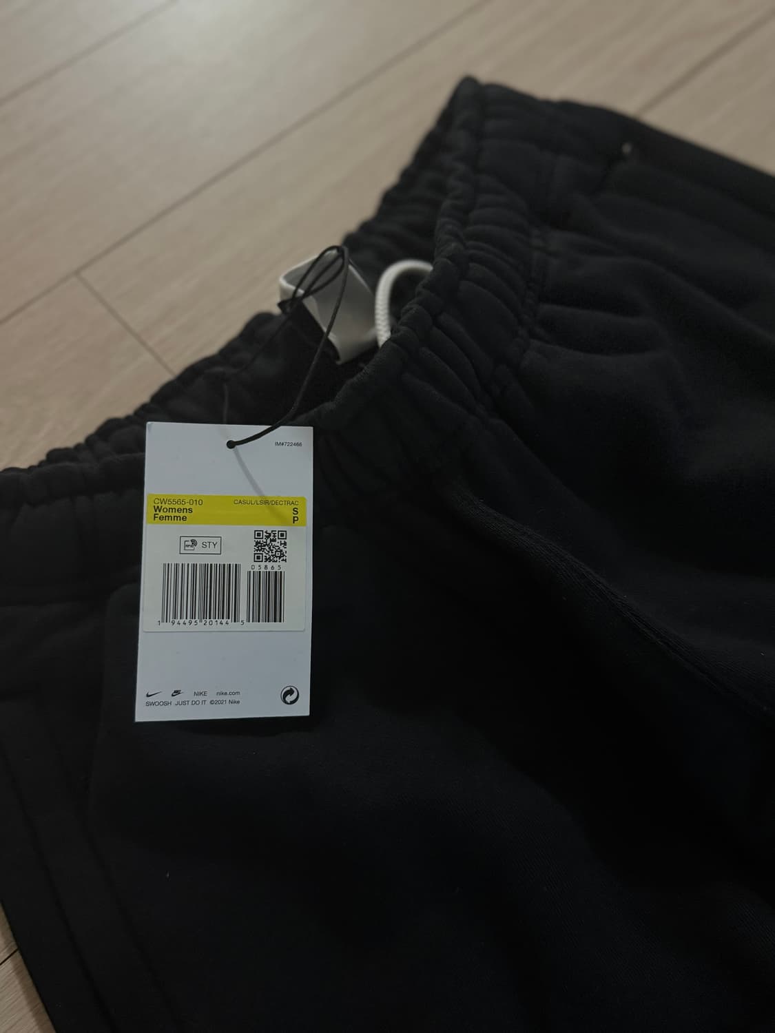 (W) 나이키 NRG 솔로 스우시 플리스 팬츠 블랙 US S사이즈 상품이미지2