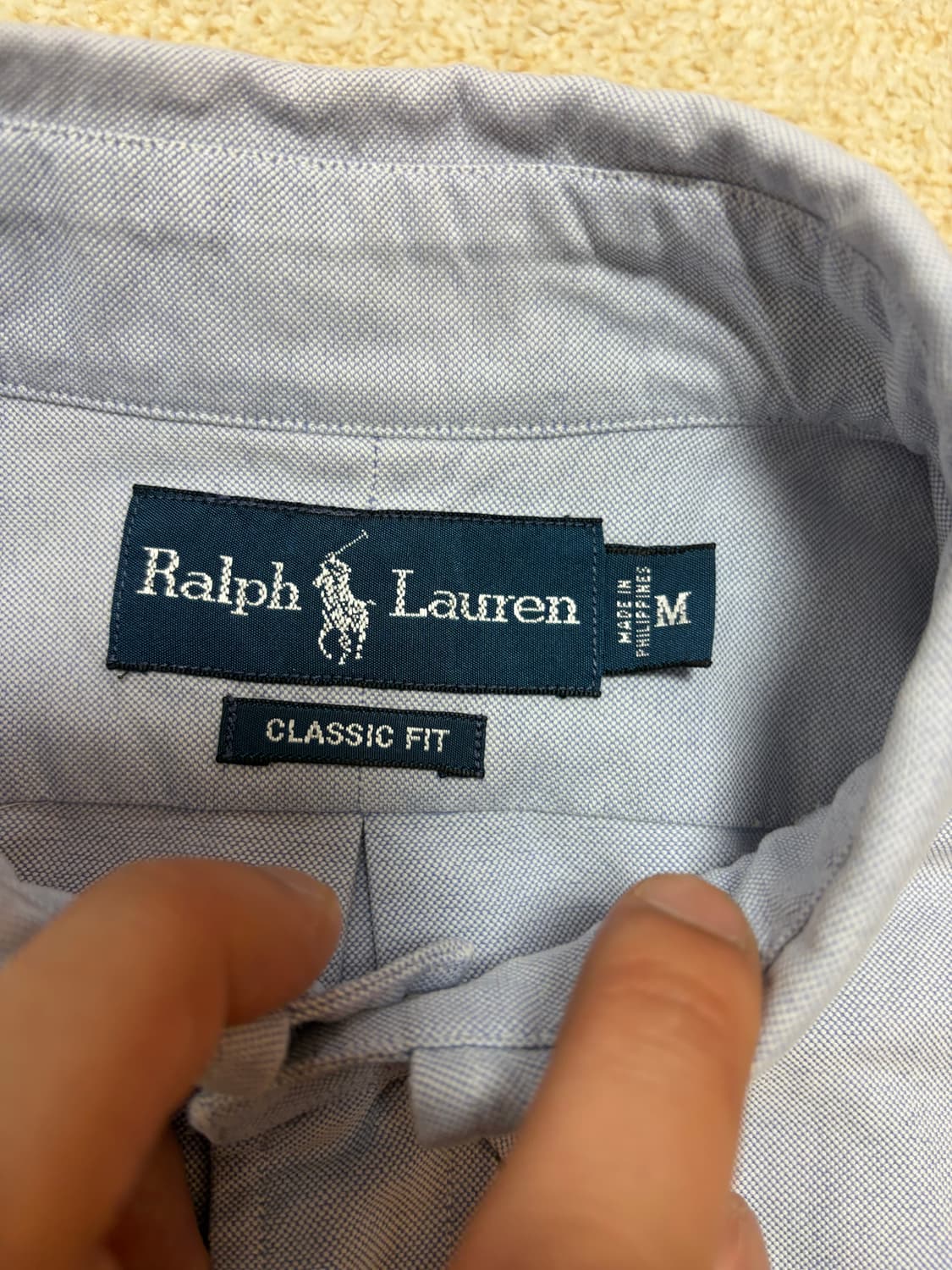M) 폴로 랄프로렌 클래식핏 옥스포드 반팔셔츠 하늘색 상품이미지5
