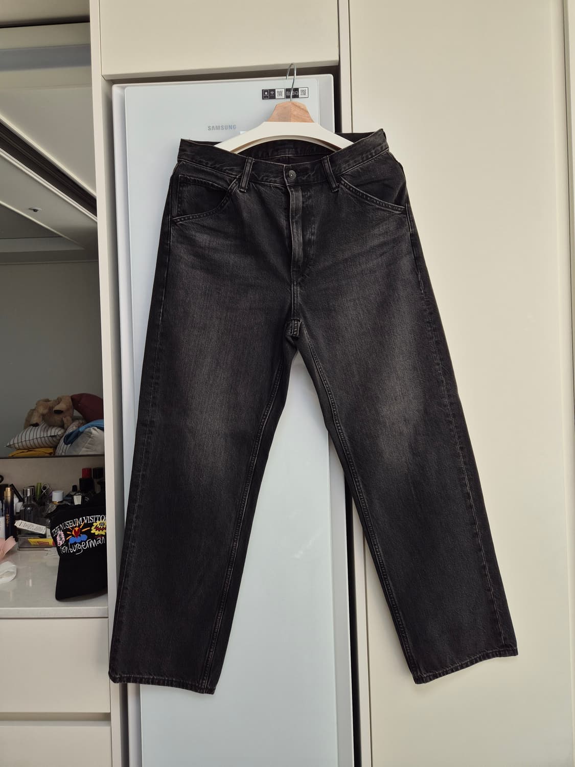 유니클로 와이드 피트 청바지 팬츠 데님 그레이 31사이즈 상품이미지2