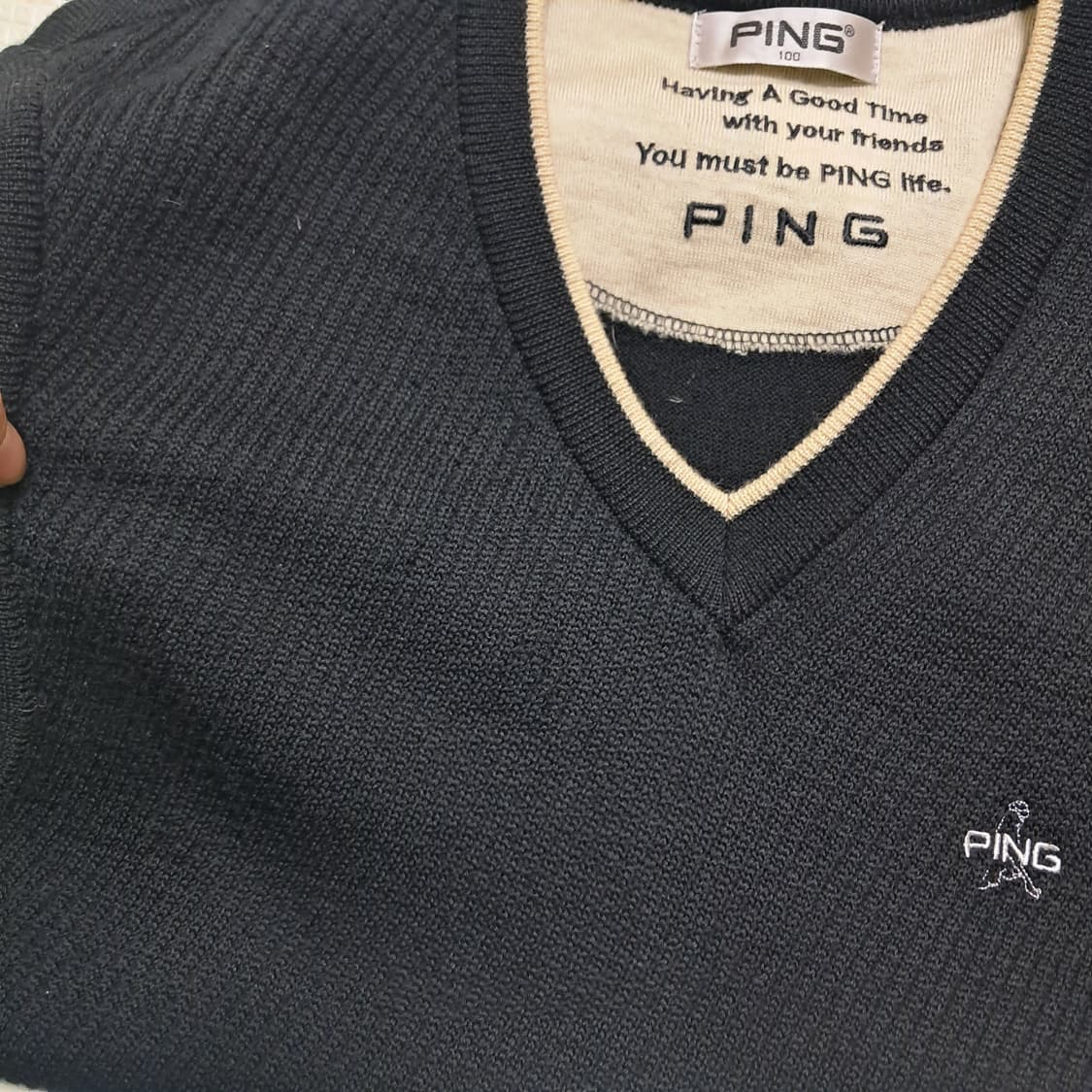 핑 남성 골프 니트 베스트 조끼 100사이즈 상품이미지3