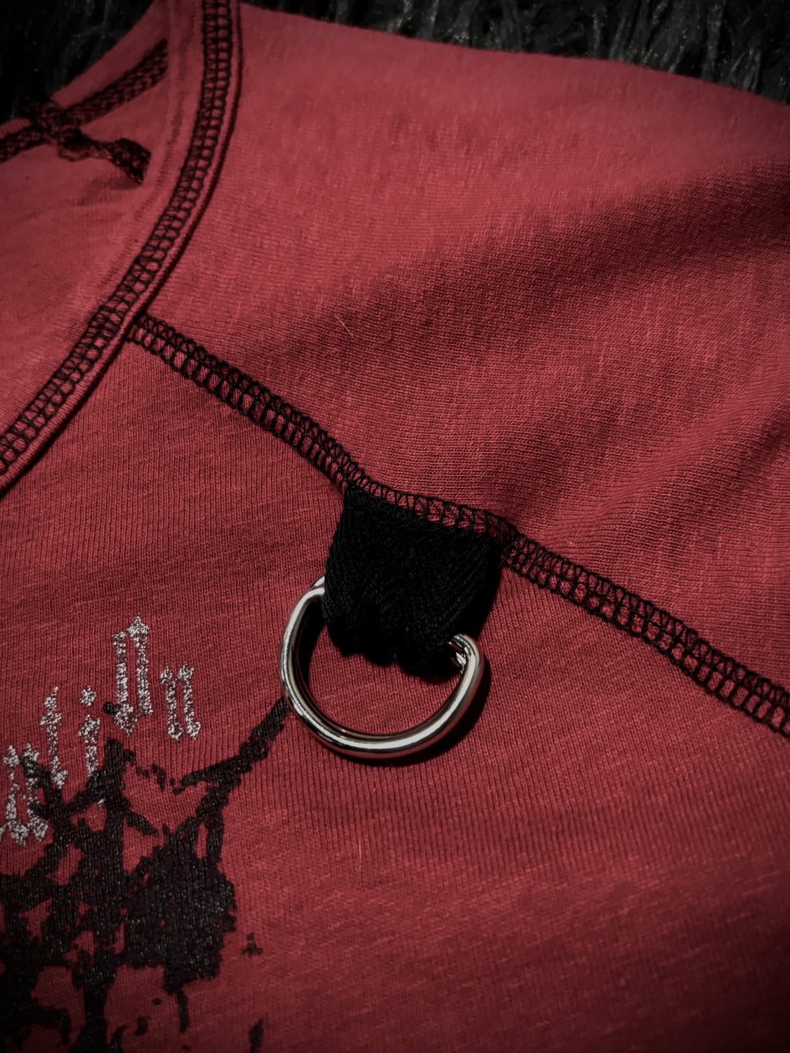 레드 거미줄 그래픽 반팔 티셔츠 상품이미지6